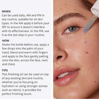 Nip+Fab Peptide Fix Finishing Oil 2%, 1.01 fl oz, Perfect Finish for All Skincare Routines, For All Skin Types, Support the Skin Barrier for a Smoother, Firmer-Looking Complexion