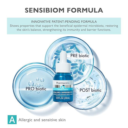 Pharmaceris Intensive Moisturizing Serum - Instant Hydration Hyaluronic Acid, Prebiotic & Niacinamide Light Weight Moisturizer for Glow Skin, HYALURO-SENSIBIOTIC