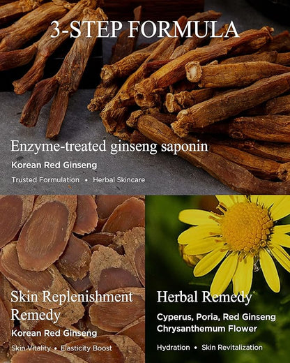 Bon Yeon Jin Korean Red Ginseng Face Emulsion Lotion for Dry Skin Deep Hydrating Anti-Aging Fiming with Ceramide, Hyaluronic Acid and Shea Butter for Women & Men 5.41 fl.oz.