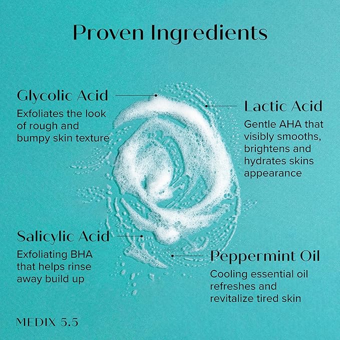 MEDIX Smooth & Firm 3PC Skin Care Set | Glycolic Acid Exfoliating Body Wash Gel + Firming Collagen Cream + Retinol Body Lotion Moisturizer Gift Box | Anti Aging Skin Care Products | Gifts For Women